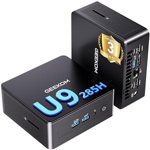GEEKOM IT15 – Il Primo Mini PC al Mondo con AI,Con Intel Ultra 9 285H (15a Generazione),32GB DDR5 e 2TB SSD,Mini PC Windows 11 Pro,NPU 99 TOPS,WiFi 7,PC Desktop Compatto per Tutti gli Scenari d'uso