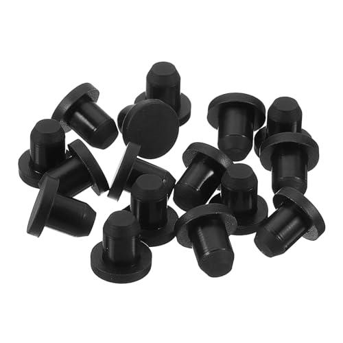 QUARKZMAN 16 Pezzi Tappo in Gomma Nero, 6,3mm Tappo Fori per 6mm/0,24