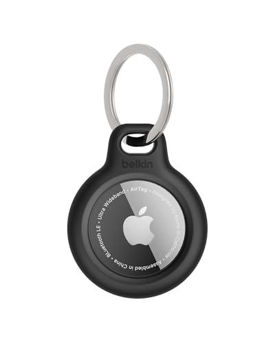 belkin Custodia per AirTag con anello portachiavi (Secure Holder, guscio protettivo antigraffio per Air Tag), Nero