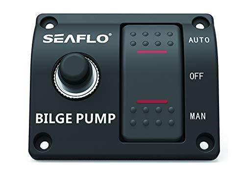 Seaflo Pannello interruttori Pompa di sentina a 3 Vie (Automatico-Manuale) 12v 24v