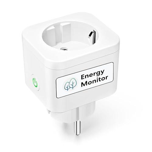 Meross Presa Smart con Monitoraggio Consumi, Presa WiFi Bluetooth 16A, Presa Intelligenti Schuko Compatibile con Alexa, Google Home e SmartThings, Controllo Vocale e Remoto App, 3840W, 1 Pezzo