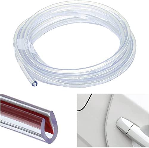 Norhogo Proteggi bordo auto Striscia 5M protezione bordo in gomma protezione guarnizione a forma di U protezione bordo auto, per Bordi dell'auto per Maggior Parte delle Auto Trasparente