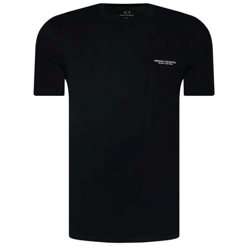 Armani Exchange T-Shirt Uomo Maglietta 8NZT91 Z8H4Z, Manica Corta, Girocollo (Nero, S)