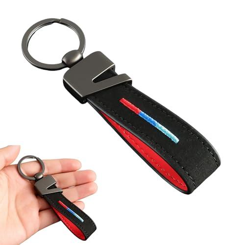 Portachiavi per BMW | Laccio in Pelle con Logo Metallico | Portachiavi Robusto e Durevole Compatibile con Chiavi Auto BMW E60, F30, G01 e Altri Modelli | Accessorio Auto