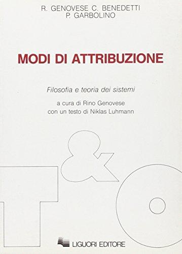 Modi di attribuzione. Filosofia e teoria dei sistemi