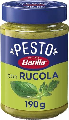 Barilla Pesto con Basilico e Rucola, Senza Glutine, Sugo Pronto per Pasta Gustoso e Profumato, 190 g