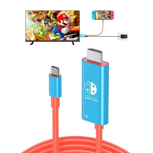 Switch Dock per Nintendo Switch/OLED, 3 in 1 Switch TV Adattatore con 4K HDMI, USB 3.0 Port, Type C 100W PD, Portable Docking Station Travel per Nintendo Switch/Switch OLED (rosso e blu)