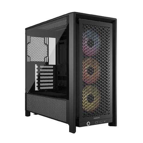 CORSAIR FRAME 4000D RS ARGB Case modulare Mid–Tower ATX per PC – Flusso d'aria elevato, 3 ventole RS ARGB preinstallate, ASUS BTF, MSI Project Zero, Gigabyte Project Stealth – Nero
