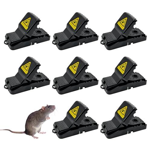 Nutabevr 8 Pezzi Trappola per Topi,Clip Riutilizzabile Trappole del Ratto,Struttura della Fibbia Altamente sensibile progettata Trappola per Topi Professionale,per cucine,Giardini,Cantine