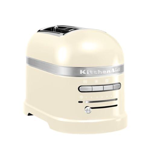 Kitchenaid tostapane - Artisan - Toaster 2 fette con scomparti extra-large e pinze autocentranti - Macchina per Toast con 7 Livelli di Doratura - Retro - Crema