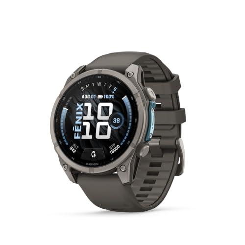 Garmin fenix 9, 47mm, Bare Ti, Pebble Gray Band, EMEA/AUS/AFR