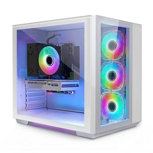 STGSivir PC Gaming Fisso, Computer Gaming, Ryzen 5 5500 fino a 4.2GHz，GeForce RTX 3050 6GB，32GB DDR4 RAM，1TB SSD，WIFI 6, BT 5.0，ventole RGB x3 Windows11 Pro