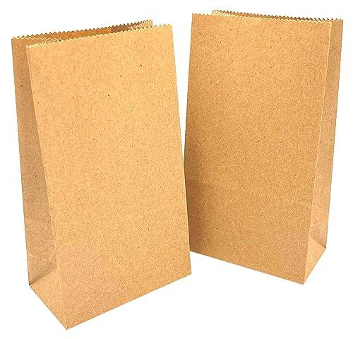 PAKNOR® 100 piccoli sacchetti di carta marrone – 9 x 16 x 5 cm sacchetti regalo marroni per fai da te, carta kraft fai da te, confezione regalo piccola Pasqua, calendario dell'Avvento (100)