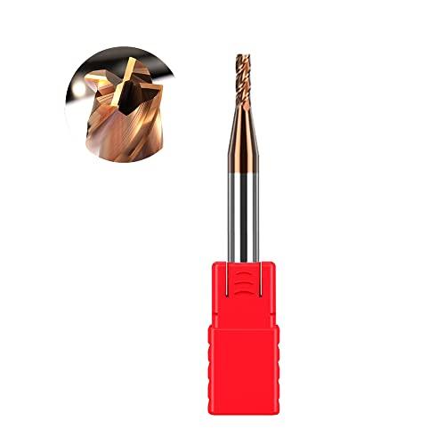 ASNOMY VHM fresa 2 mm in metallo duro, rivestito AlTiN 55 HRC 4 taglio, foratura, fresatura, finitura, immersione, CNC, carburo di tungsteno