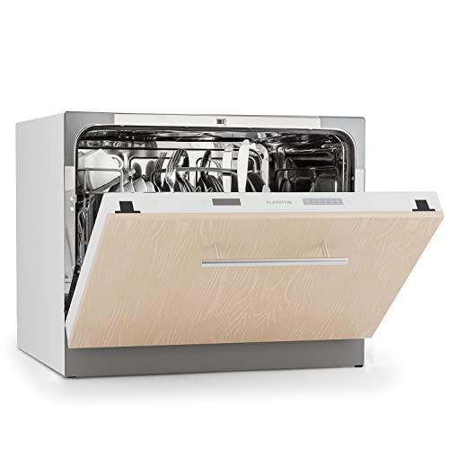 Klarstein Lavastoviglie 6 Coperti, Lavastoviglie da Incasso Silenziosa con 6 Programmi di Lavaggio, Facile Installazione, Mini Lavastoviglie Piccola, Lavastoviglie Mini a Incastro per Casa e Ufficio
