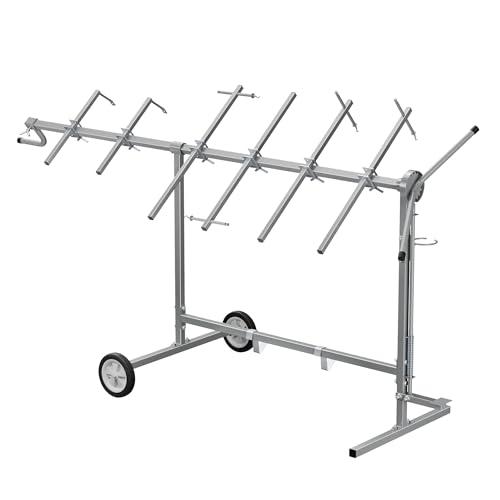 Wiltec Cavalletto Girevole per verniciatura con rotelle e Supporti per cofani e alettoni