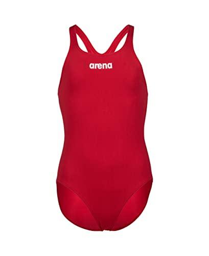 ARENA Solid Swim PRO Team Costume Intero Bambina, Costume da Bagno ad Asciugatura Rapida, Costume da Bagno Sportivo in Tessuto MaxLife Eco con Massima Resistenza al Cloro e Protezione UV UPF 50+