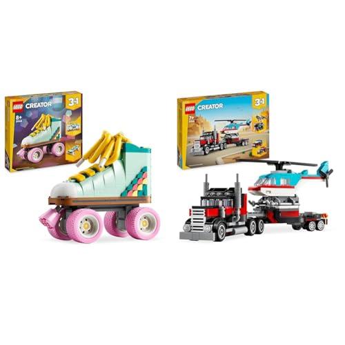 LEGO Creator 3 in 1 Pattino a Rotelle Retrò Trasformabile in Mini Skateboard o Radio Giocattolo Boom Box, Giochi per Bambine, Bambini, Ragazze e Ragazzi da 8 Anni, Idea Regalo di Compleanno 31148