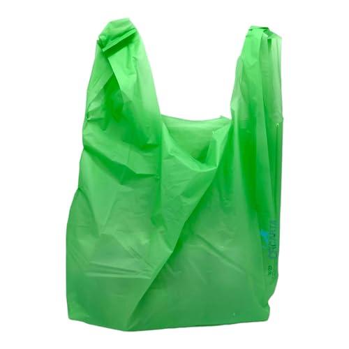 Shopper bio-compostabili - sacchetti biodegradabili e compostabili verde kg4 - buste per trasporto merci (27x50)