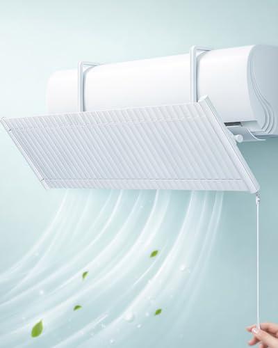 Deflettore Condizionatore, Deviatore Aria Condizionatore Regolabile in Alluminio/ABS per Split a Parete 70–100cm, Deflettore Aria Condizionata Anti Soffiaggio Diretto per Casa Camera Ufficio chochoyah