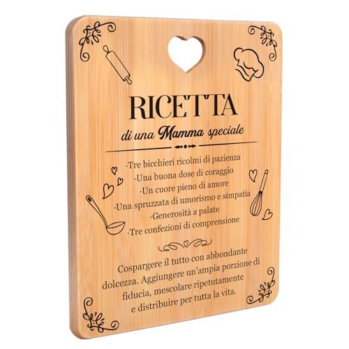 Regalo Mamma, Regalo Mamma Compleanno, Regalo per Mamma, Regalo per la Mamma nel 2025, Regalo Festa Della Mamma, Regali Mamma da Parte di Figlia Figlio, Tagliere in Bambù.