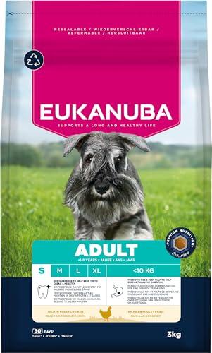 Eukanuba Mangime secco per cani con pollo fresco per razze di taglia piccola, mangime secco premium per cani adulti, 3 kg