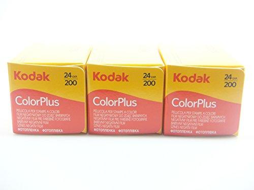 Kodak, pellicola 35 mm, modello ColorPlus 200 ASA, 24 esposizioni, confezione da 3