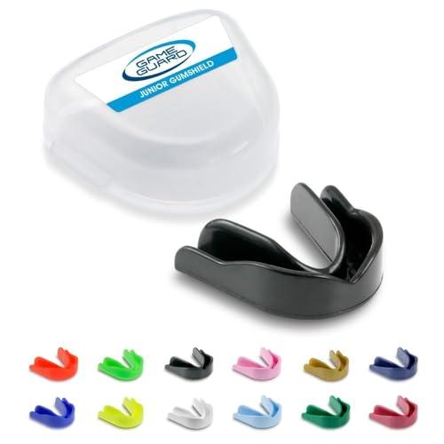 Game Guard paradenti/protezione gengivale – Paradenti/protezioni gengivali modellabili – Colori a scelta – Adulto/Senior/Junior/Bambini/Bambini/Giovani – Ottimo per sport scolastici, rugby, hockey