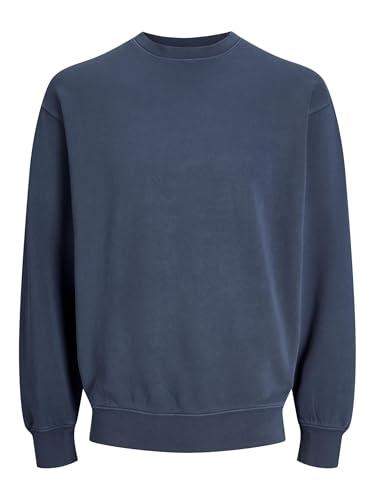 JJECHARGE Faded Sweat Crew Neck Noos, Blu (Mood Indigo), XL