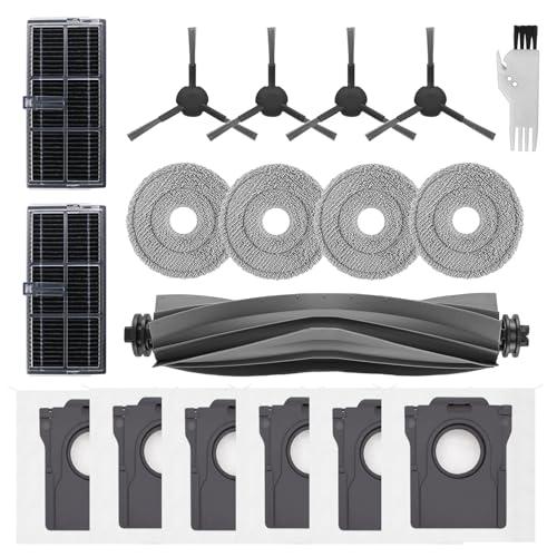 Spofan Accessori Ricambi per Dreame L40 Ultra AE/L10s Pro Ultra/L10s Ultra Gen 2/Mova E30 Ultra Robot Aspirapolvere 1 Spazzola Principale, 2 Filtri, 4 Spazzole Laterali, 4 Panni Mop, 6 Sacchetti
