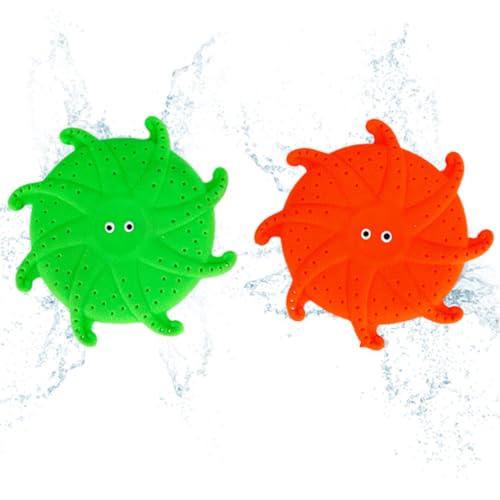 QOCUILC 2 Pezzi Spugna assorbente Frisbee, Giochi spiaggia bambini, Giochi piscina bambini