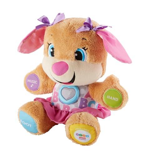 Fisher-Price la Sorellina del Cagnolino Smart Stages Ridi & Impara, Morbido Peluche Educativo per Imparare le Prime Parole, con 75+ Canzoni, Luci e Melodie, Edizione: Tedesco, FPP53