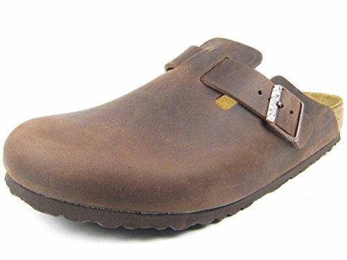 Birkenstock 860133 Boston Habana, Oiled Leather Zoccoli Uomo, Habana EU 42