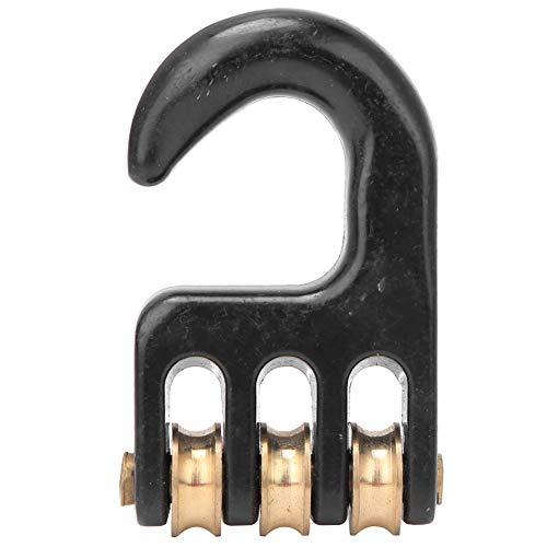 BONKZEBU Gancio per Puleggia per Sartiame da Windsurf Universale Nero in Lega di Alluminio 3 Rotoli, Accessori Hardware per Windsurf su Ruote 115g Windsurf per Vela per Uso Esterno Windsurf