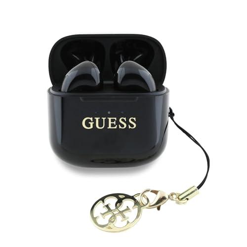 CG MOBILE Guess Charm TWS - Auricolari wireless con effetto lucido e logo classico, colore: Nero