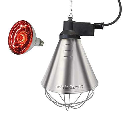 Eider, dispositivo di getto di calore a infrarossicon lampadina (lampadina da 150 W già inclusa), lampada riscaldante per animali