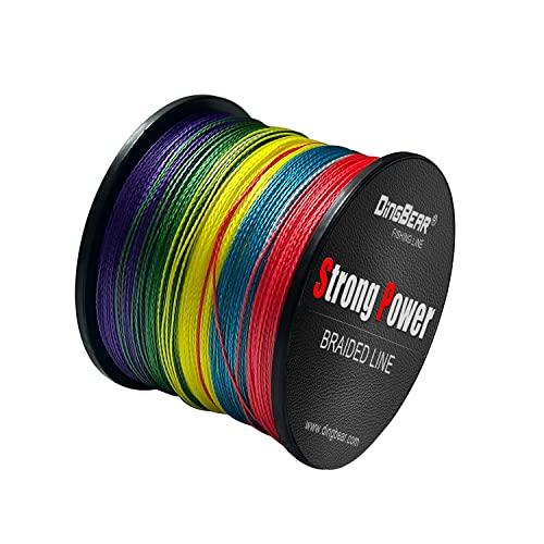 Dingbear 109Yd/100m 65LB/0.37mm Arcobaleno Multicolore Super Forte Tiro Generico Intrecciato Linea di Pesca Linea di Cavi Intrecciati Cavo di Rete Intrecciata Linea di Pesca Super Resistenza