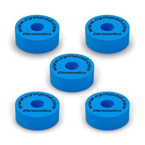 Cympad Blu Chromatics Foam Cymbal Pad Set - Rondelle in schiuma a memoria di forma ad alta densità per migliorare il suono e la durata, adatte a tutti i supporti per piatti - 40/15mm