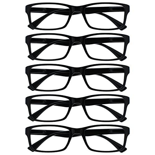 OPULIZE Nero Valore 5 Pacco Uomo Donna Stile Designer Lettori Rrrrr92-1 +2,00-106 Gr