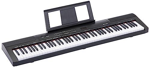 Amazon Basics Pianoforte Digitale Portatile con 88 Tasti Semipesati, Pedale di Sustain, 2 Altoparlanti, 140 Timbri, 200 Ritmi, 16 Canzoni Demo, Metronomo, Modalità Lezione - Nero