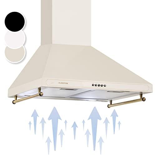 Klarstein Cappa Aspirante 60 cm ad Angolo per Cucina con Aspirazione Smart Silenziosa, Filtro Antigrasso Alluminio, Lavabile in Lavastoviglie, Illuminazione LED