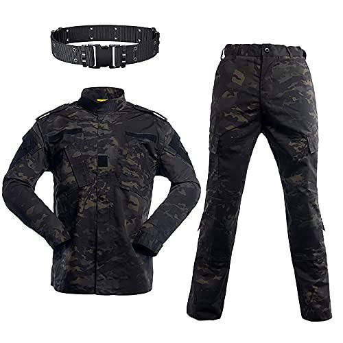 JOYASUS Airsoft Paintball Tactical Suit Men Caccia Combattimento BDU Uniform Jacket Camo Shirt & Pants con Cintura per tiro Caccia Gioco di Guerra