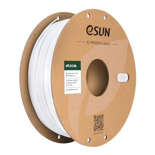 eSUN Filamento PLA 1,75 mm, filamento modificato per stampante 3D PLA, precisione dimensionale +/- 0,03 mm, bobina da 1 kg (2,2 libbre) filamento di stampa 3D per stampanti 3D, Bianco Freddo
