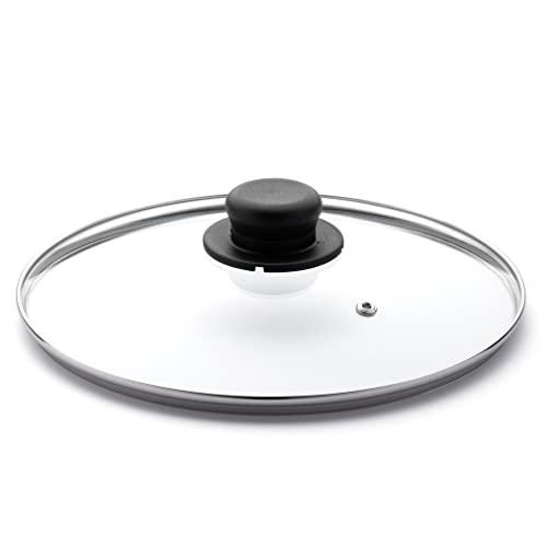 Zanetti - Coperchio in Vetro con Pomello per pentole e padelle, Diametro 28 cm