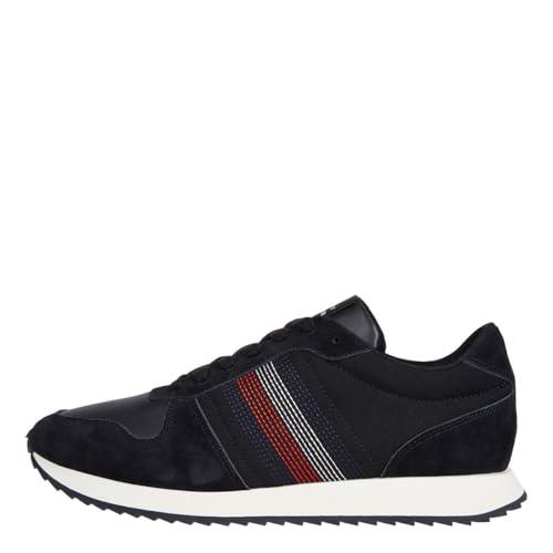 Tommy Hilfiger Uomo Sneakers da Runner Runner Evo Mix Stitch Scarpe Sportive, Nero (Black), 41