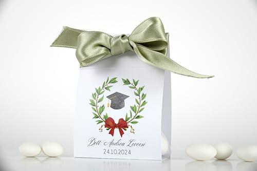 Scatolina portaconfetti per laurea personalizzata - scatoline bomboniere laurea personalizzata con una frase 10 PEZZI
