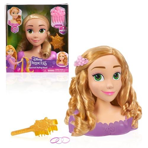 Testa da pettinare Principesse Disney - Rapunzel, 7 Pezzi, Giochi di finzione, Giocattoli per Bambini dai 3 Anni in su di Just Play