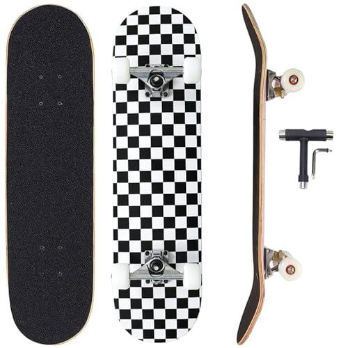 Sumeber Skateboard per principianti, regalo di compleanno per ragazzi e adulti (scacchiera)
