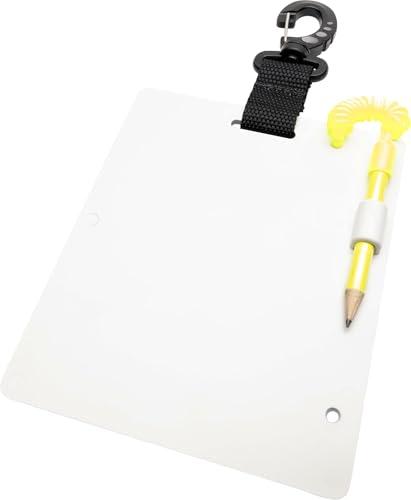 Cressi Writing Slate 150x127mm S - Lavagna da Polso per Comunicare in Immersione Sub, Bianco/Nero, 150x127mm, Unisex