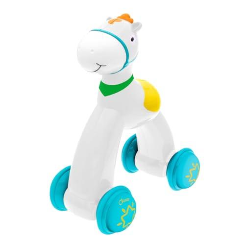 Chicco Cavallino Push&Go, Gioco per Bambini 12-36 Mesi, per stimolare le attività psicomotorie, incoraggia i bambini a camminare, design colorato e accattivante,con ruote gommate,Giochi prima infanzia